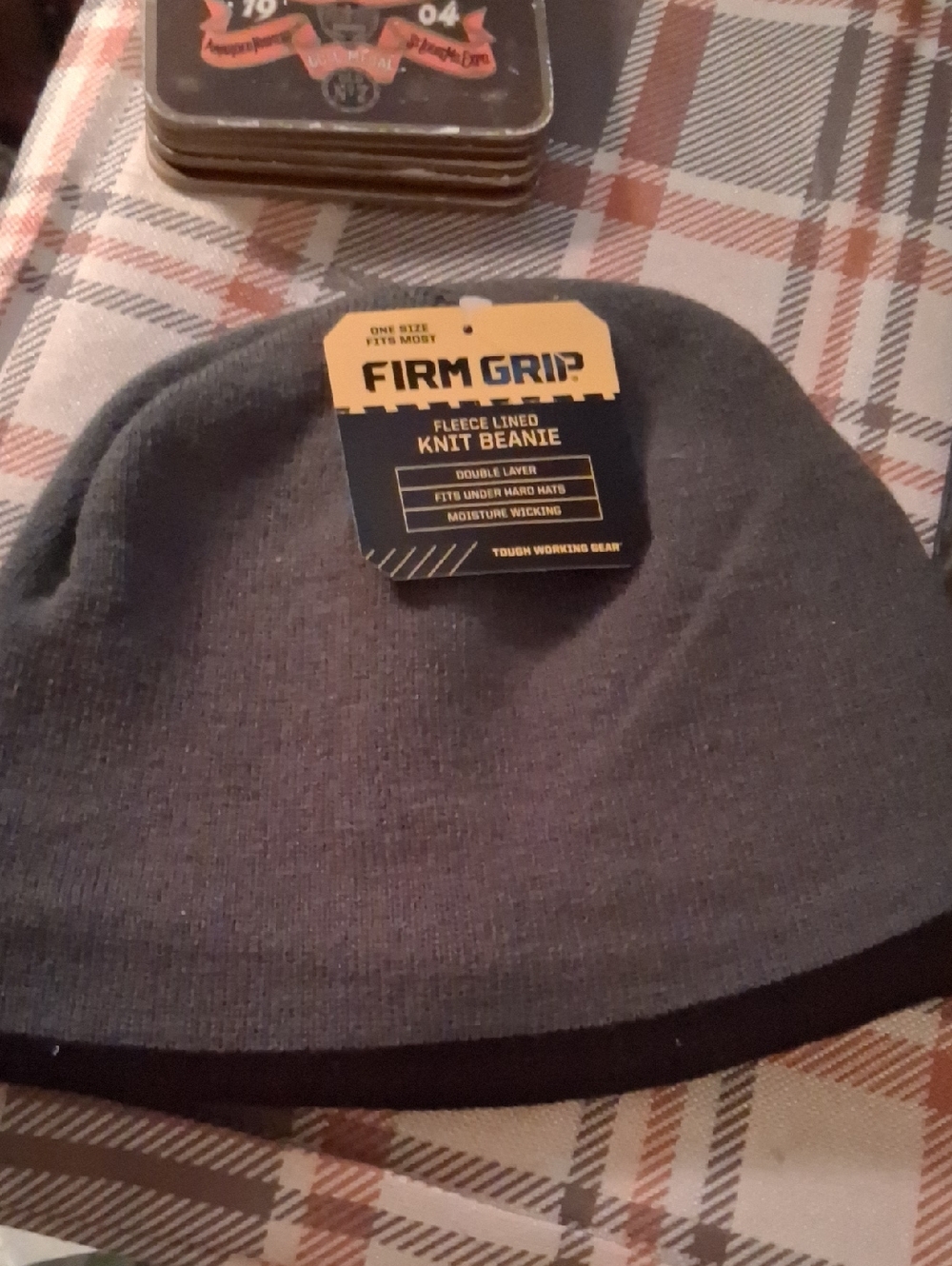 NWT! Firm Grip Fleece-Lined Knit Beanie